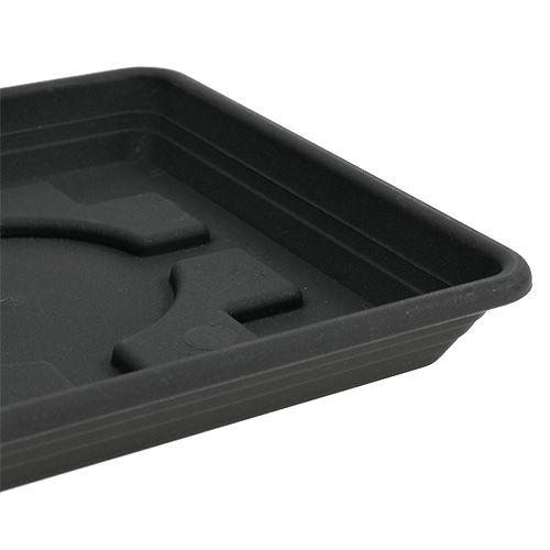 Floristik24 Lara kvadratinis padėkliukas 16cm x 16cm antracitas, 1vnt