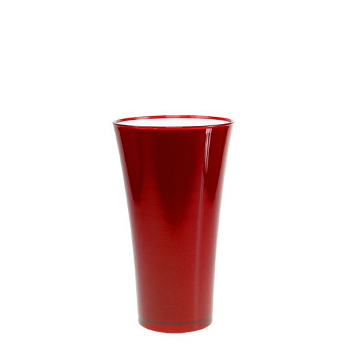 Floristik24 Vaza “Fizzy” Ø13,5cm H20cm raudona, 1vnt