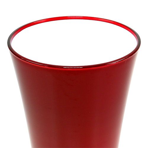 Floristik24 Vaza “Fizzy” Ø13,5cm H20cm raudona 1 vnt