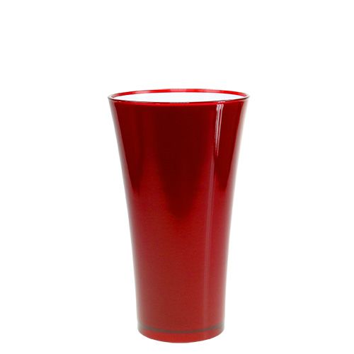 Vaza &quot;Fizzy&quot; Ø16cm H27cm raudona, 1vnt