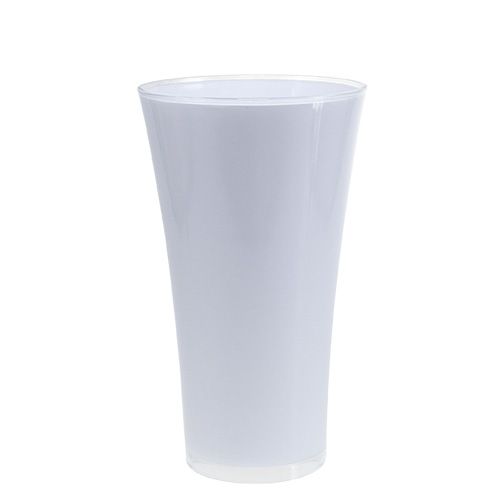 Floristik24 Vaza “Fizzy” Ø20cm H35cm balta 1 vnt