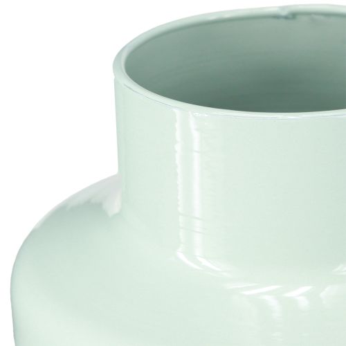 daiktų Vaza Metalinė Vaza Dekoracija Mėtų žalia Pastelinė Ø16.5cm H23.5cm