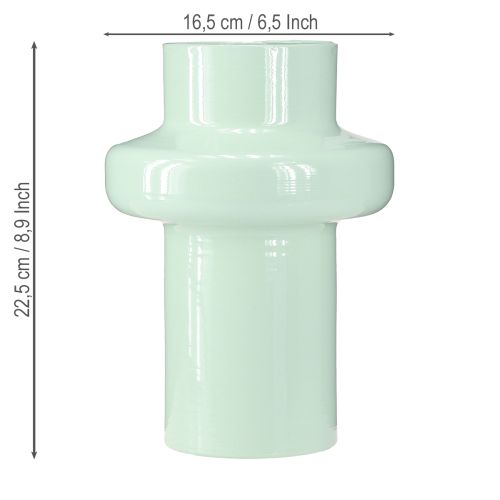 daiktų Vaza Metalinė Vaza Dekoracija Mėtų žalia Pastelinė Ø16.5cm H23.5cm