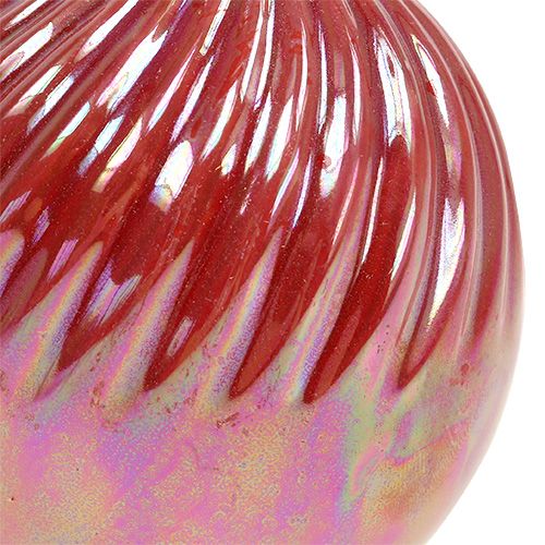 Floristik24 Vaza, mini vaza perlamutro raudona Ø7,5cm H10cm 6vnt