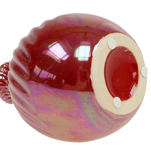 Floristik24 Vaza, mini vaza perlamutro raudona Ø7,5cm H10cm 6vnt