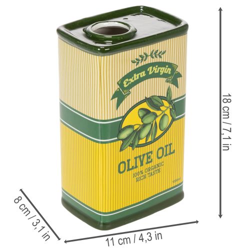 daiktų Keraminė alyvuogių aliejaus vaza - puiki stalo puošmena džiovintoms gėlėms, 18 cm