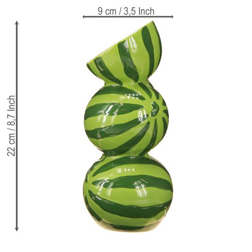 daiktų Vaza arbūzas keraminė vaza vasaros dekoracija keraminė H22cm