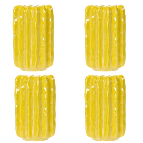 daiktų Kaktuso formos keraminė vaza, griovelių konstrukcijos dizainas moderniam gyvenimui, 13 cm, 4 dalys