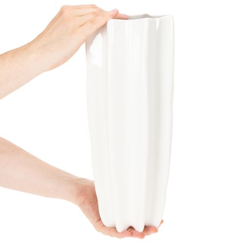Gėlių vaza su gofruotu dekoratyviniu raštu, 38 cm | Floristik24.lt