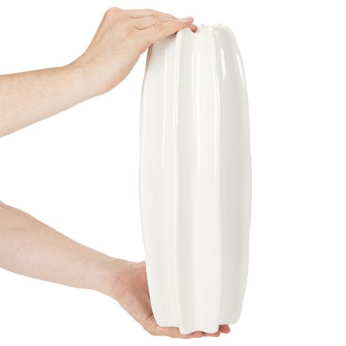 Briaunota vaza, moderni keraminė vaza džiovintoms gėlėms, 40 cm | Floristik24.lt