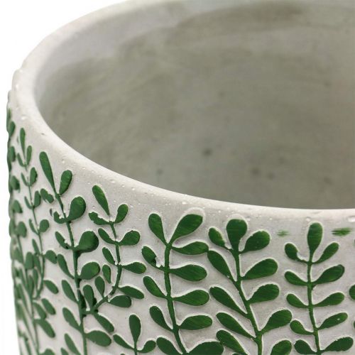 Floristik24 Sėjamoji su ūseliais, keraminė sėjamoji, sėjamoji, betoninė išvaizda Ø20,5cm H17,5cm