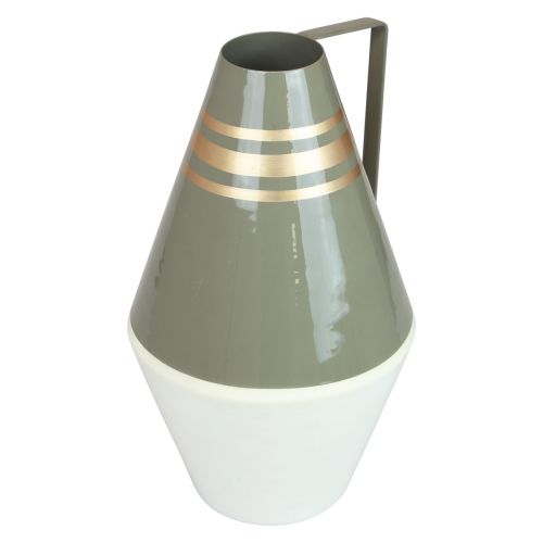 daiktų Vazos metalinė rankena pilka/kreminė/auksinė vintažinė Ø19cm H31cm