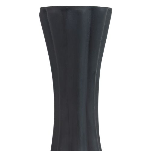 daiktų Vaza juodo stiklo vazos grioveliai gėlių vazos stiklas Ø6cm H18cm