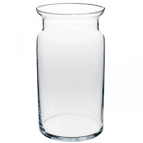 Floristik24 Stiklinė vaza, dekoratyvinė vaza, žvakių stiklas Ø15,5cm H28cm