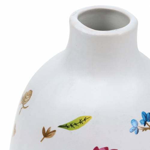 Floristik24 Dekoratyvinė vaza balta gėlių Ø11cm H17,5cm