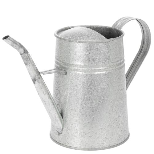 Cinkuota dekoratyvinė laistytuvė, metalinė, pilka, vintažinio stiliaus, 1,7 l, aukštis 23 cm, stilingoms gėlių dekoracijoms ir vazonams pirkti | Floristik24.lt