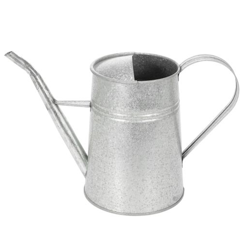 Cinkuota dekoratyvinė laistytuvė, metalinė, pilka, vintažinio stiliaus, 1,7 l, aukštis 23 cm, stilingoms gėlių dekoracijoms ir vazonams | Floristik24.lt