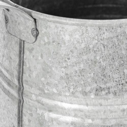 Cinkuota dekoratyvinė laistytuvė, metalinė, pilka, vintažinio stiliaus, 1,7 l, aukštis 23 cm, stilingoms gėlių dekoracijoms ir vazonams | Floristik24.lt