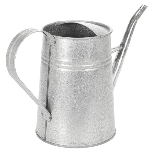 Cinkuota dekoratyvinė laistytuvė, metalinė, pilka, vintažinio stiliaus, 1,7 l, aukštis 23 cm, stilingoms gėlių dekoracijoms ir vazonams | Floristik24.lt