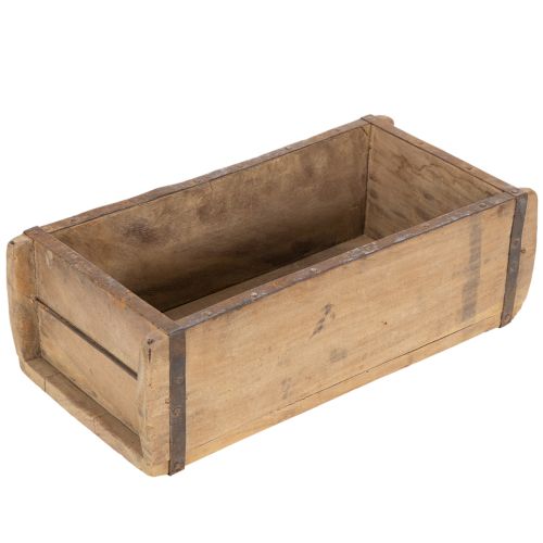 Vintažinis medinis vazonas-dėžutė plytos formos, 30 cm pirkti | Floristik24.lt