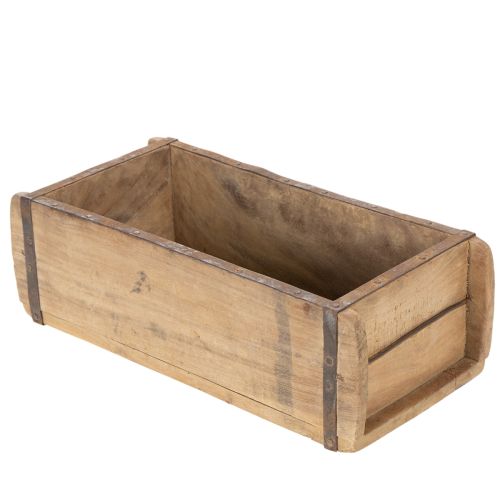 Vintažinis medinis vazonas-dėžutė plytos formos, 30 cm | Floristik24.lt