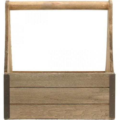 Floristik24 Vintažinė medinė sodinimo įrankių dėžė augalų dėžė 28×14×31cm