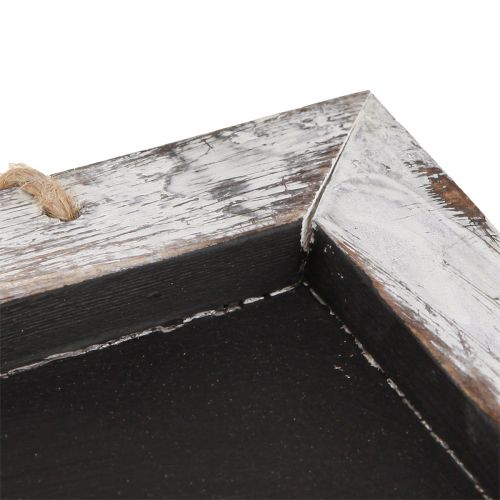 daiktų Vintažinė pakabinama lenta juoda balta 30×25cm 2vnt