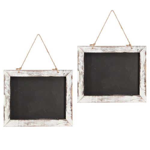 daiktų Vintažinė pakabinama lenta juoda balta 30×25cm 2vnt