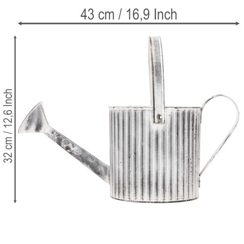 Vintažinis vazonas Ø17cm, dekoratyvinė laistytuvė, metalinis vazonas „shabby chic“ | Floristik24.lt