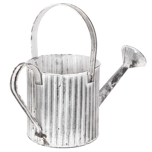 Vintažinis vazonas Ø17cm, dekoratyvinė laistytuvė, metalinis vazonas „shabby chic“ | Floristik24.lt