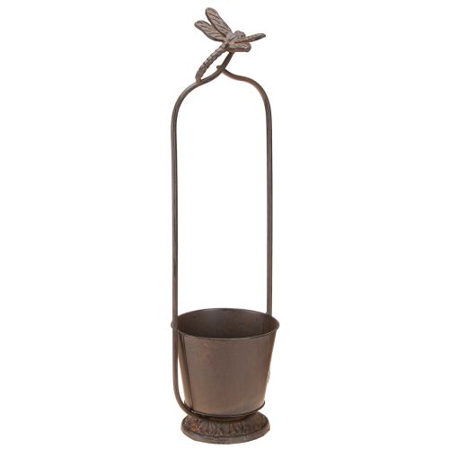 Vintažinė vazonėlis su grotelėmis laumžirgio metalo Ø16/H62cm