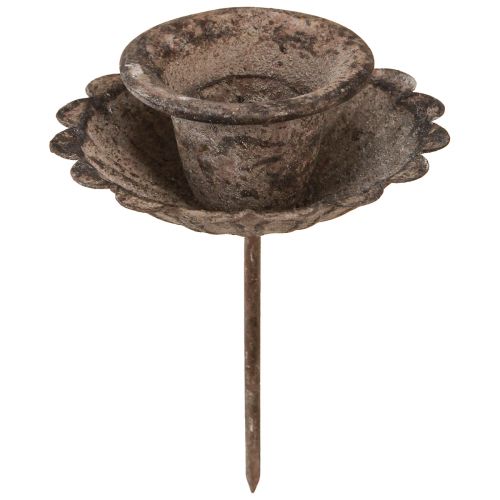Floristik24 Vintažinis smailus žvakių laikiklis, skirtas įkišti Ø8,5cm H11,5cm 4vnt.