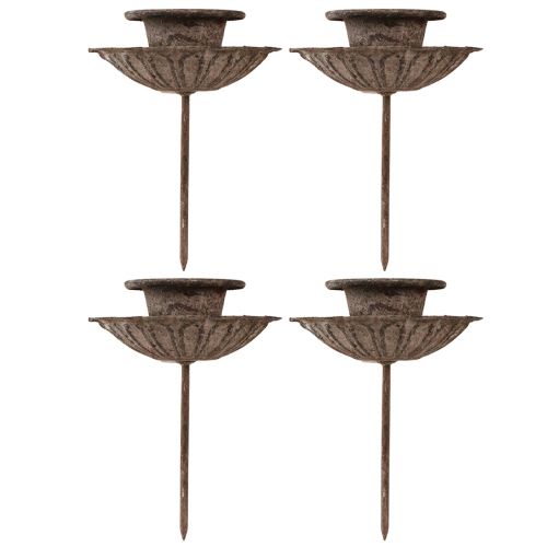 daiktų Vintažinis smailus žvakių laikiklis, skirtas įkišti Ø8,5cm H11,5cm 4vnt.