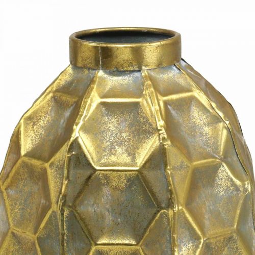 daiktų Vintažinė vaza auksinė gėlių vaza korio išvaizda Ø22,5cm H31cm