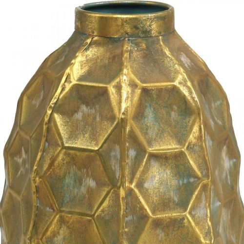 daiktų Vintažinė vaza auksinė gėlių vaza korio išvaizda Ø23cm H39cm
