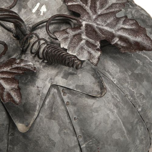 Floristik24 Vintažinė cinko dekoratyvinė moliūgų rudens puošmena iš metalo Ø21cm H20cm