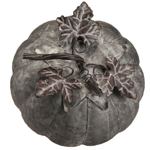 Floristik24 Vintažinė cinko dekoratyvinė moliūgų rudens puošmena iš metalo Ø21cm H20cm