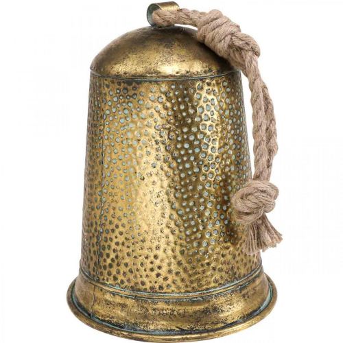 Floristik24 Deco varpelio metalinis žalvarinis vintage antpirštis Ø25cm H34cm