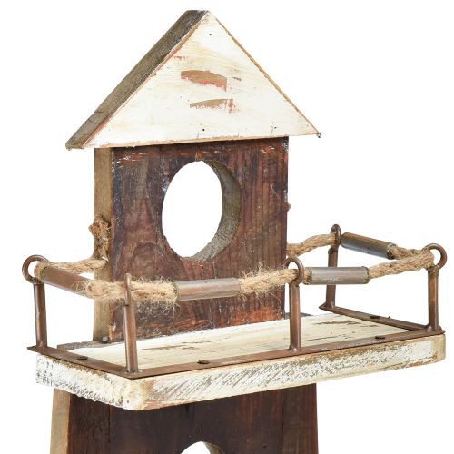 Floristik24 Vintažinė lentyna jūrinis medinis dekoratyvinis švyturys 30×11,5×75 cm