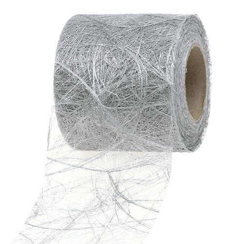 Floristik24 Vilna 8cm 25m sidabrinė