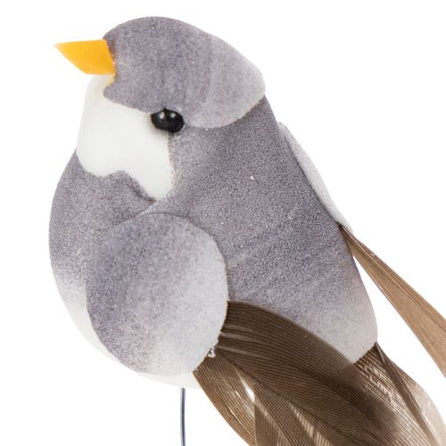 daiktų Dekoratyviniai paukščiai, dirbtinė namų dekoracija, pavasario proga, su spalvingais plunksnų apnašomis, pagaminti iš plastiko, 5 cm, 18 dalių