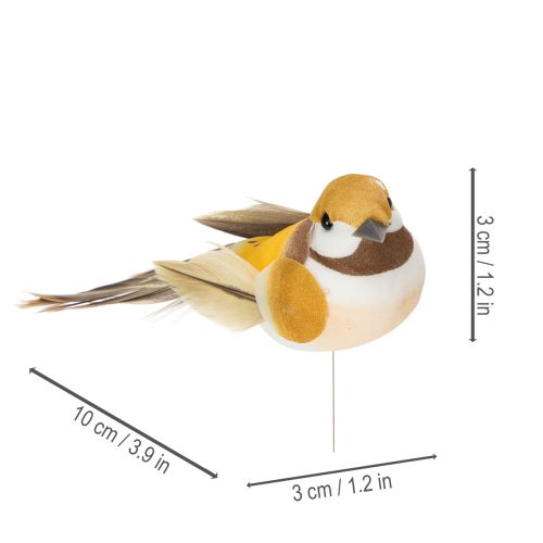 daiktų Paukščių dekoracijos šventiniam stalo papuošimui. Universalūs paukščių kuoliukai, 10 cm, 12 dalių.