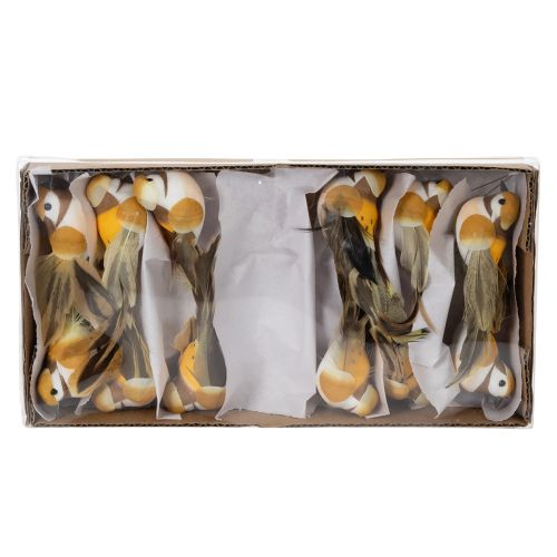 daiktų Paukščių dekoracijos šventiniam stalo papuošimui. Universalūs paukščių kuoliukai, 10 cm, 12 dalių.