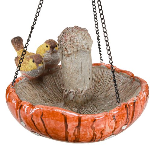 daiktų Paukščių puošmena rudens pakabinamam grybui su 2 paukšteliais Ø20cm H15cm
