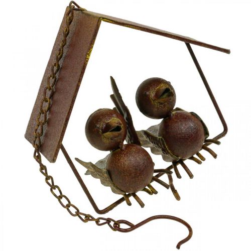daiktų Deco paukščiukai kabinti rust deco metal rudi 14,5×16cm