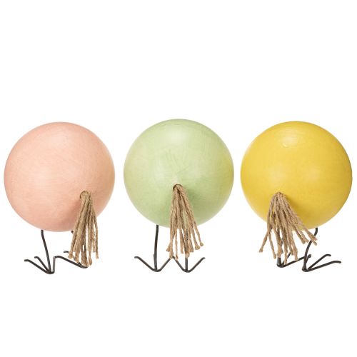 daiktų Dekoratyvinės viščiukų figūrėlės – linksmas pavasario ir Velykų akcentas, 12 cm, 3 vnt.