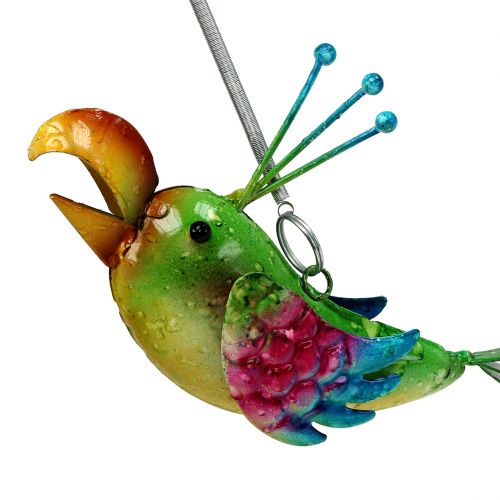 daiktų Pakabinamas paukštis žalias, rožinis, mėlynas 19,5 cm