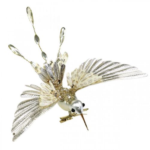 Floristik24 Kolibris, eglutės papuošimai, dekoratyvinis paukštis, kalėdinės dekoracijos L20cm P20cm