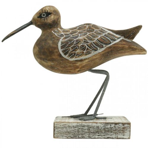 daiktų Medinė paukščio skulptūra Vonios kambario dekoras Vandens paukštis H22cm