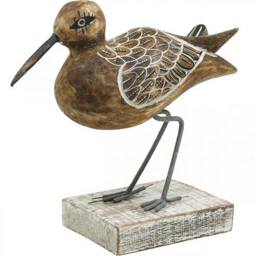 daiktų Medinė paukščio skulptūra Vonios kambario dekoras Vandens paukštis H22cm